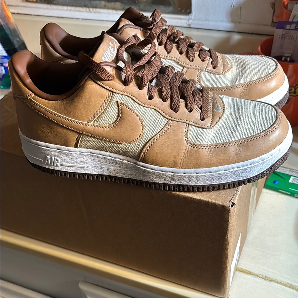 Nike Air Sneakers in Brown and Cream